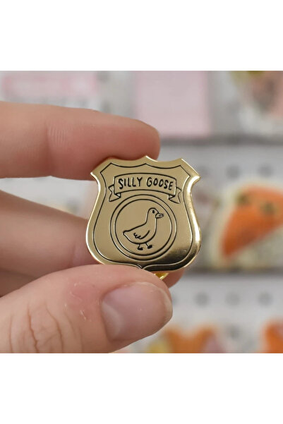 Choice دبوس مينا على شكل أوزة مرحة، دبوس معدني على شكل حيوان مضحك، إكسسوار مجوهرات، هدية