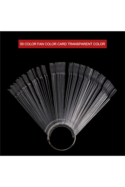 Choice 50 Color- Clear Nail Art Display Swatch UV Gel Nail Tips Color Card Nail Plate Template Plate Sector