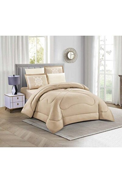 NOON طقم غطاء سرير فاخر مزدوج من الألياف الدقيقة، 4 قطع