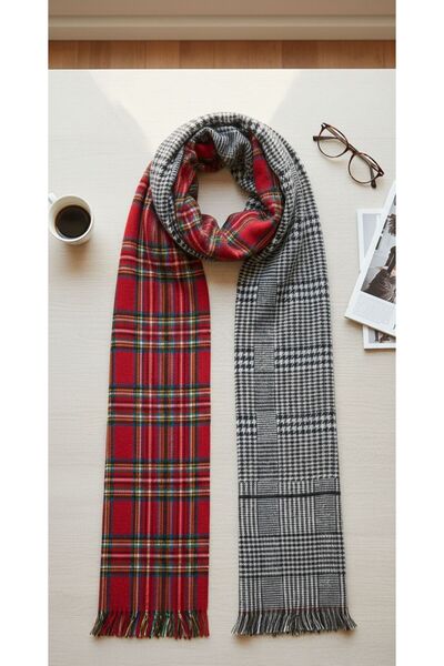 TRENDLİA Soft Double-Sided Wide Viral Scarf