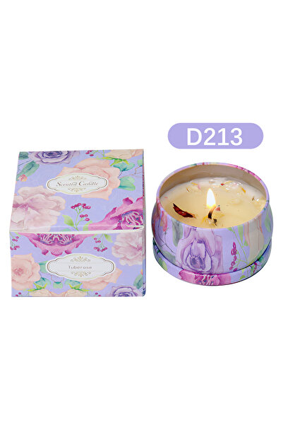 L&Wen Scented Candles, Luxury Aromatherapy Candles with Dry Flowers, Natural Soy Scented Candles Gift Set