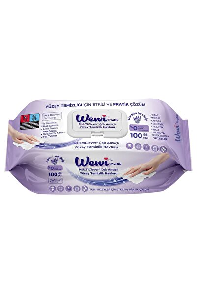 Wewi Surface Cleaning Wipes Lavender 100 Pcs