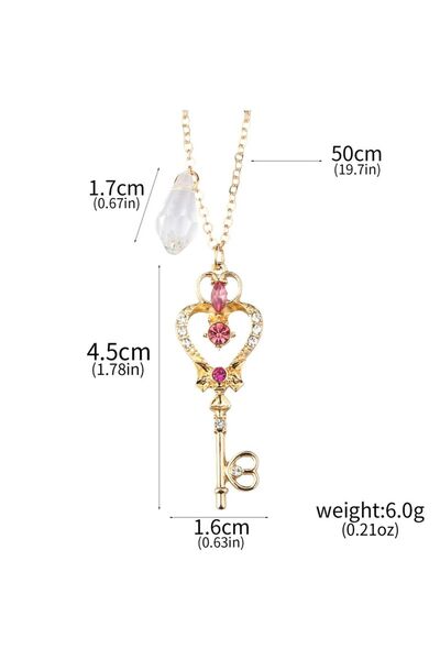 Miniso N01081-01 Anime Tsukino Usagi Magical Keychain Transformation Moon Gir...