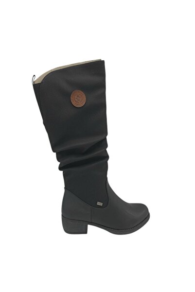 Rieker Ghete de damă, mărimea 40, piele ecologică, negre, căptușite cu blană