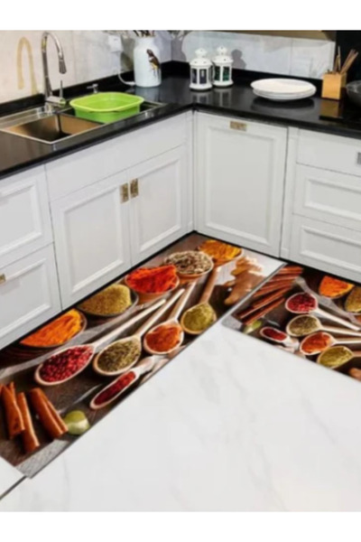 OEM Set of 2 x Kitchen Rugs - Moroccan Pattern