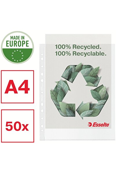 Esselte Recycled protective film, recycled PP, A4 Maxi, 70 micron, 50 pcs/box...