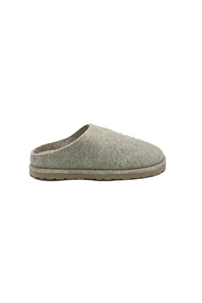 Oysho home slippers, textile material, gray