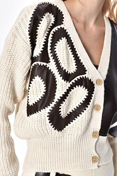 DQMANE Tasarım Düğmeli Hırka