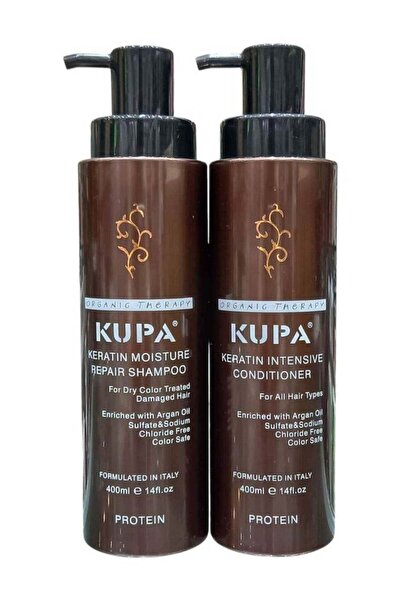 Kupa شامبو مرطب وبلسم مكثف بالكيراتين وزيت الأرغان