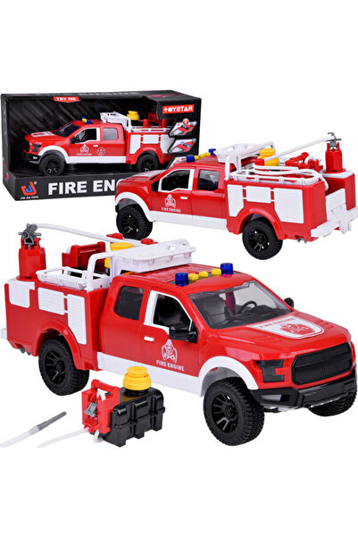 Jokomisiada Masina de pompieri pentru copii cu furtun rotativ si pompa de apa...