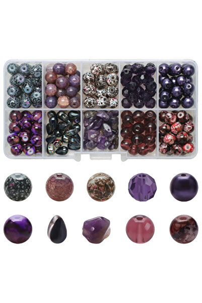 Choice3 خرز كريستالي دائري SX-Violet، 200 قطعة/علبة، 8 مم، لصنع المجوهرات الي...