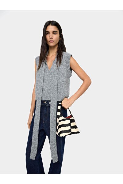 PARFOIS Deri Kontrastlı Bucket Çanta