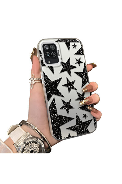 ucuc حافظة سيليكون متوافقة مع هاتف سامسونج جالاكسي A12/M12 ذات حافة صلبة ومضا...