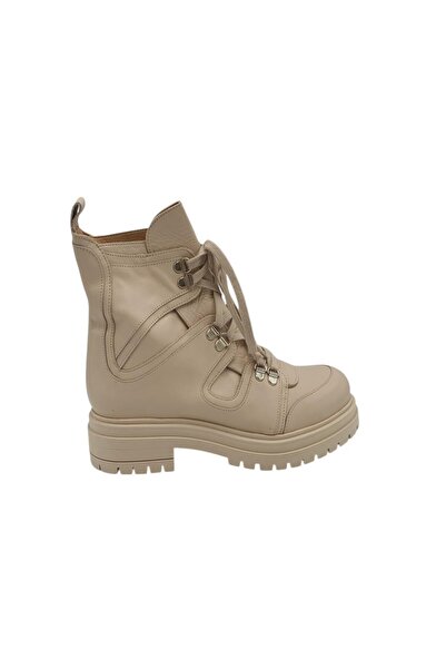 Copenhagen Women's ankle boots, leather, cream