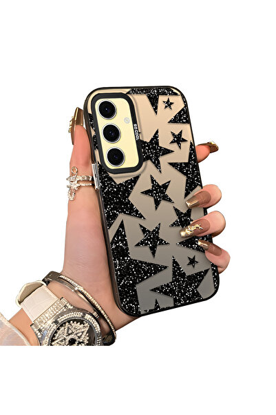 ucuc Samsung Galaxy S24 Fe Uyumlu Silikon Kenar Sert Arka Anti Düşme Kılıfı Y...