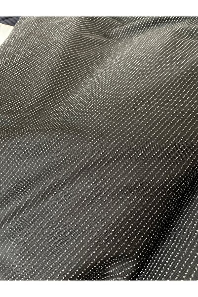 Butik siyah simli jarse kumaş