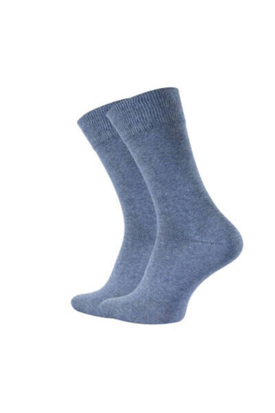 meristanbul Business Socks, 43-46, Soft Cotton Blend, Light Blue