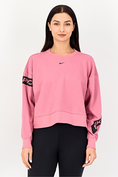 Nike سويت شيرت رياضي نسائي بأكمام طويلة بتقنية دراي فيت، لون موف