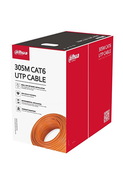 DAHUA Pfm922I-6Un-C 305 Meter U/Utp 23Awg Cca Orange Color Cat6 Cable