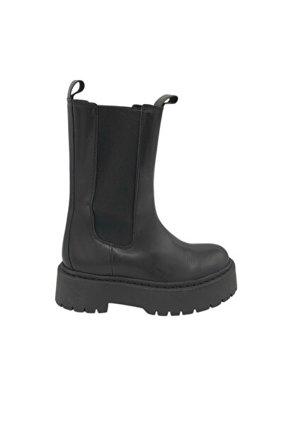 EDITED Ghete de damă Edited, textil și piele, negre