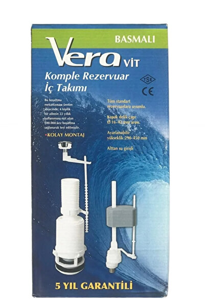 MegaVitrin Veravit Vera Basmalı Tek Kademeli Klozet Rezervuar İç Takımı | Alt...