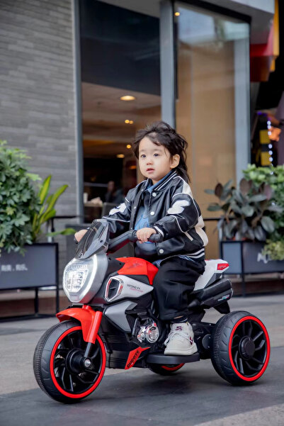 My modern game Electric scooter/bike for kids, rechargeable, three-wheeled, 6V battery, suitable for ages 1-8 years, available in red, blue, and yellow.