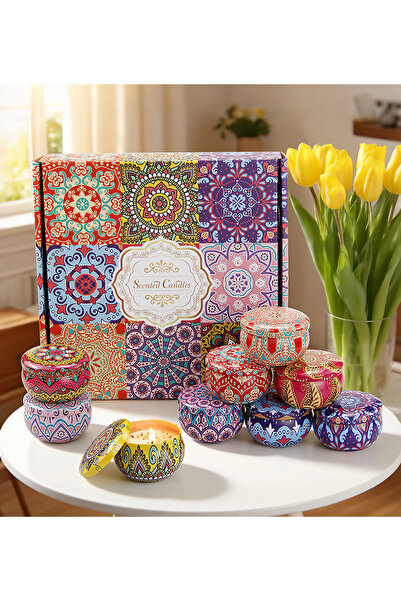 L&Wen 9Pcs Scented Candles Set, Aromatherapy Soy Wax Jar Candle Gifts for Hom...