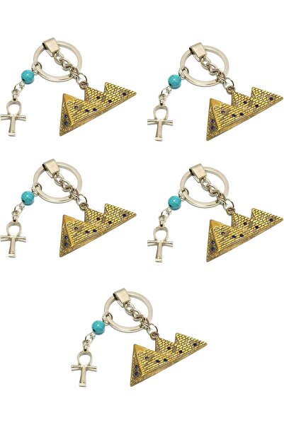 Generic 5 pieces immatgar pharaonic Pyramids keychain Egyptian souvenirs (Bur...