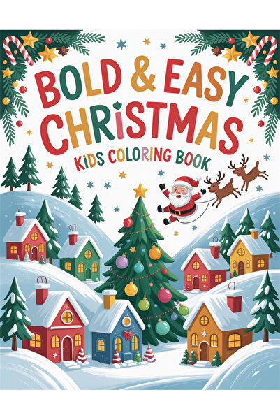 Jüpiter Çocuk Yayınları Yılbaşı Temalı Çocuk Boyama Kitabı | Kolay Boyanabili...