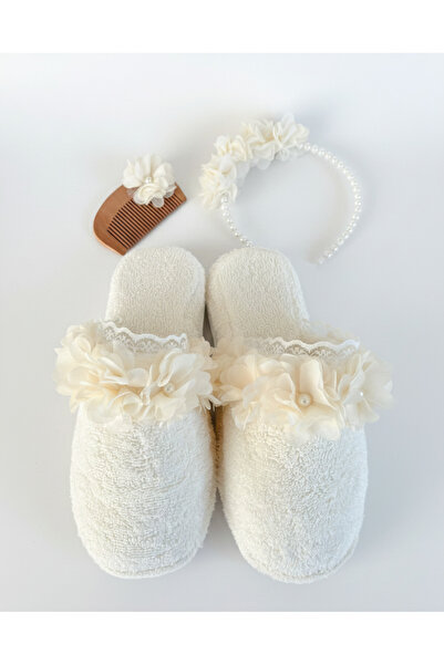 AdNovasam Lohusa Terlik Seti Terlik-Tarak-Taç-Seti (KALIBI DAR 1 NUMARA BÜYÜK...