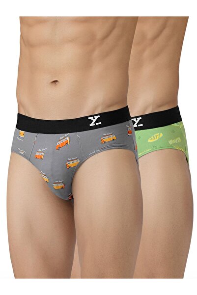 XYXX By Styli Pack of 2 - Men Surf Cotton Printed Briefs