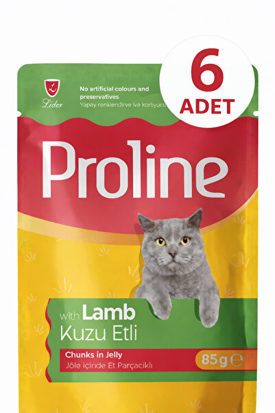 Pro Line Pouch Kuzu Etli Yaş Kedi Mama 6 x 85 Gr