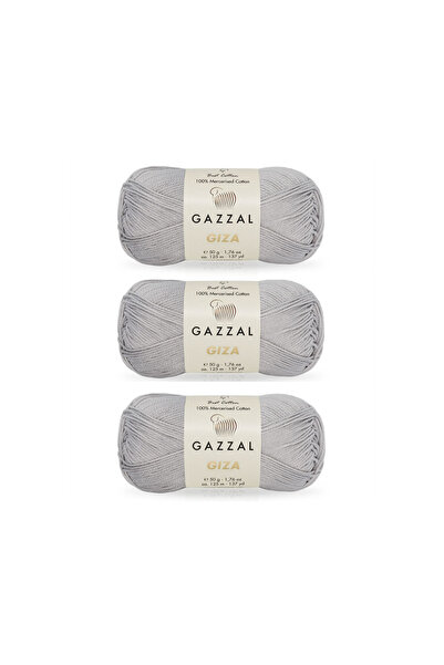 Gazzal جيزة 50 جرام. خيط أميجورومي من القطن المرسيريزد 3 قطع 2456