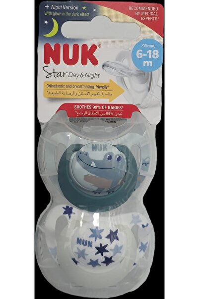 Nuk Star Silicone Soother Day/Night 6-18m A