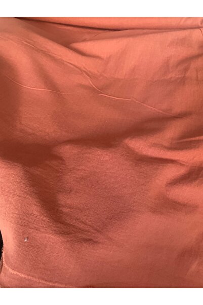 Butik şeftali rengi keten kumaş