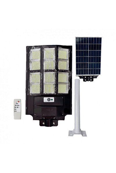 Sanlux Lampa solara stradala tripla cu telecomanda si panou solar incorporat,...