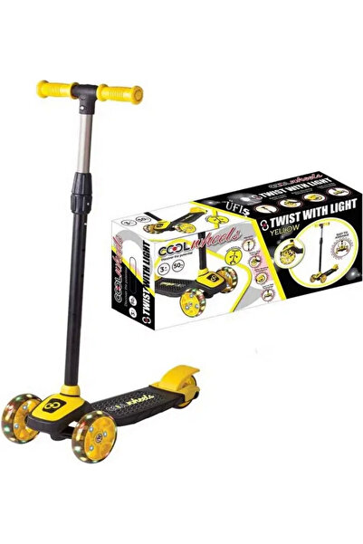 Genel Markalar Nessiworld Cool Wheels Twist Led Işıklı 3 Tekerlekli Scooter Sarı