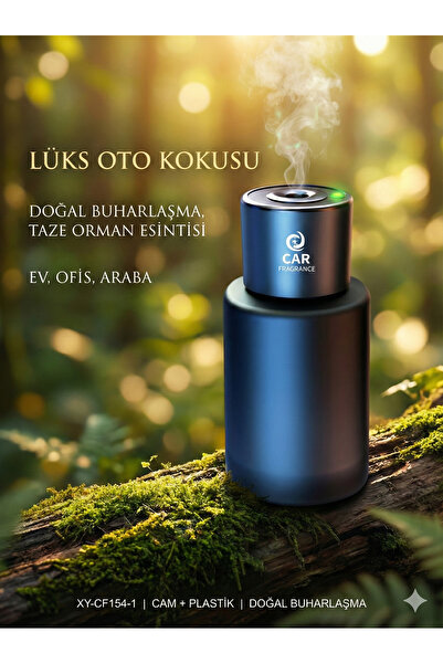 instatech İşlevsel Ev Ofis Araç Kokusu Sensörlü Oto Parfümü Premium Cam Tasar...