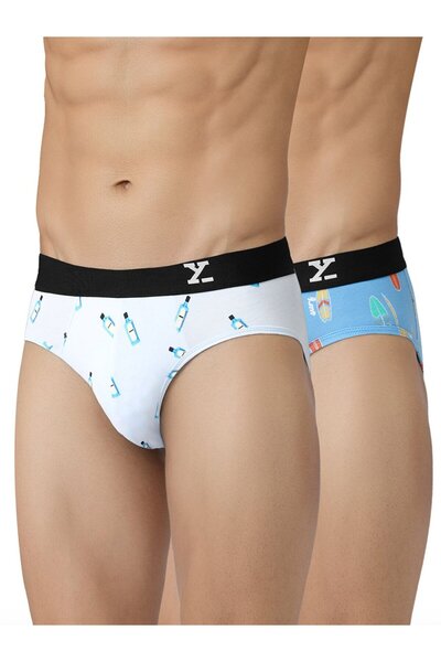 XYXX By Styli Pack of 2 - Men Surf Cotton Printed Briefs