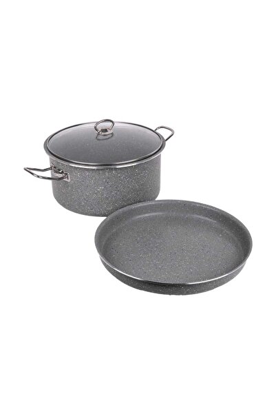 Att Aluminium Non-Stick Granite Coated Maqluba Cooking Pot Set, 3 pcs, Assorted