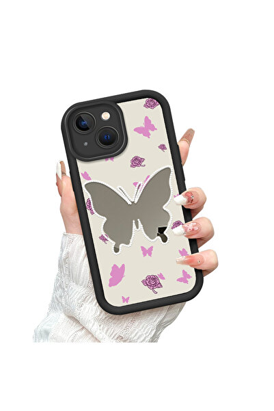 Hontinga حافظة هاتف متوافقة مع iPhone 13، حافظة سيليكون مضادة للسقوط مع مرآة ...