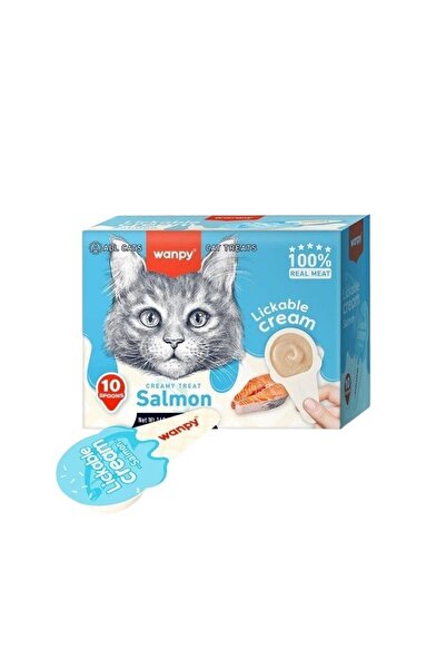 Wanpy Somonlu Kaşık Krema Kedi Ödül Maması 10x16 gr
