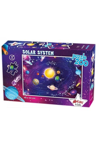 Star Puzzle 200 Parçalık Çocuk Puzzle/Yapboz - Güneş Sistemi