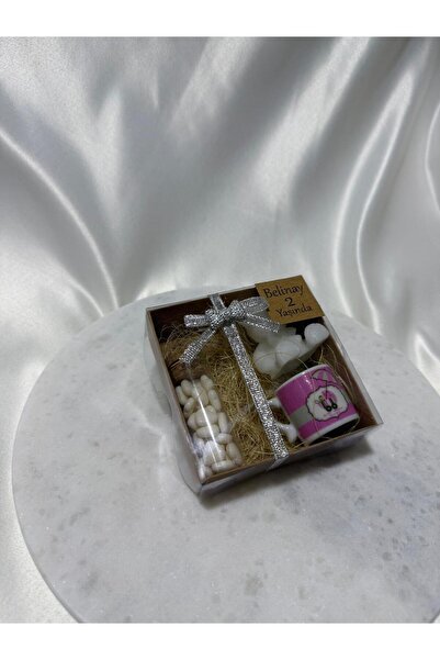 CALKARCOLLECTION مجموعة هدايا للأطفال تحتوي على شمعة على شكل دب وحلوى مع كوب ...