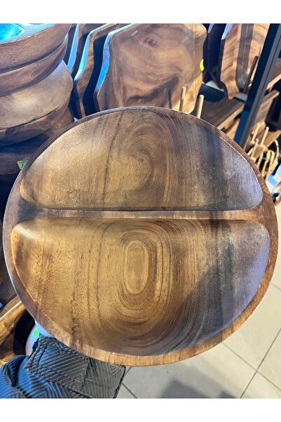 glashus 22 cm bölmeli akasya sunumluk