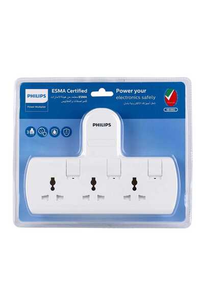 Philips محول ثلاثي الاتجاهات مع مفتاح فردي، SPN1136W/56