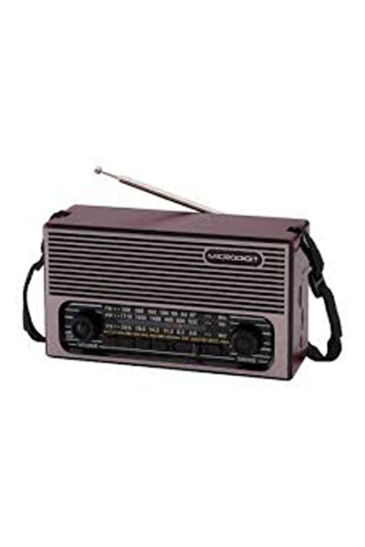 advisor راديو محمول بتقنية البلوتوث من ميكروديجيت MD012R AM/FM/SW/3 راديو محمول مع بطارية قابلة للشحن
