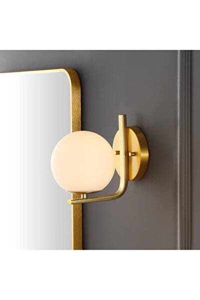 RONİSU AYDINLATMA Modern Cam Küre Başlıklı Metal Duvar Aplik RA-APLK-3535-52-23