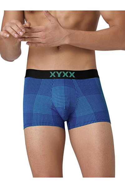 XYXX By Styli Men Nano Checks Super Combed Cotton Printed Trunks