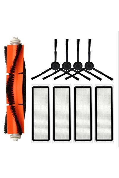 TECHPARTS مجموعة تنظيف الروبوت المكنسة الكهربائية المتوافقة مع شاومي روبوت فاكيوم موب برو 2+ الإصدار العالمي ثلاثي الأبعاد